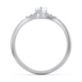thumbnail image 4 of Birthstone Heart Ring with Shoulder Accents - Cubic Zirconia / White Topaz (April), 4 of 4