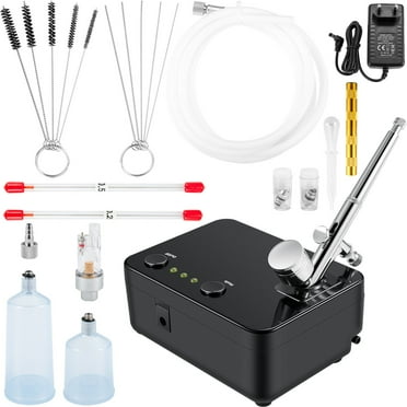 Airbrush Compressor Kit With Siphon Trigger Type Spray Gun For Art 