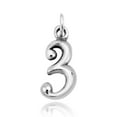 thumbnail image 1 of Trendy .925 Sterling Silver Number 3 Pendant, 1 of 4