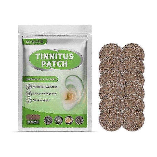 Jaysuing Tinnitus Plaster Relieve Ear Discomfort Hearing Ear Rehabilitation Plaster Relieve Dizziness Head Care Acupunture Sticker - 12Pcs -8116509910