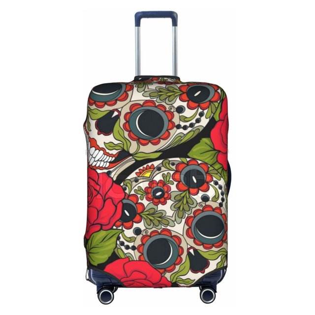 Dia De Muertus Skull-Protector De Maleta De Viaje , Diseño Personalizado , Lavable , Compatible Con Equipaje De 18 A 32 Pulgadas huangjie unisex