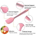 thumbnail image 3 of Non-Stick Silicone Spatula Set for Easy Cleaning, Heat Resistant, Flexible Scraper with Angled Design, Seamless Construction, Cookware Friendly Multi-Function Tools, 3 of 5