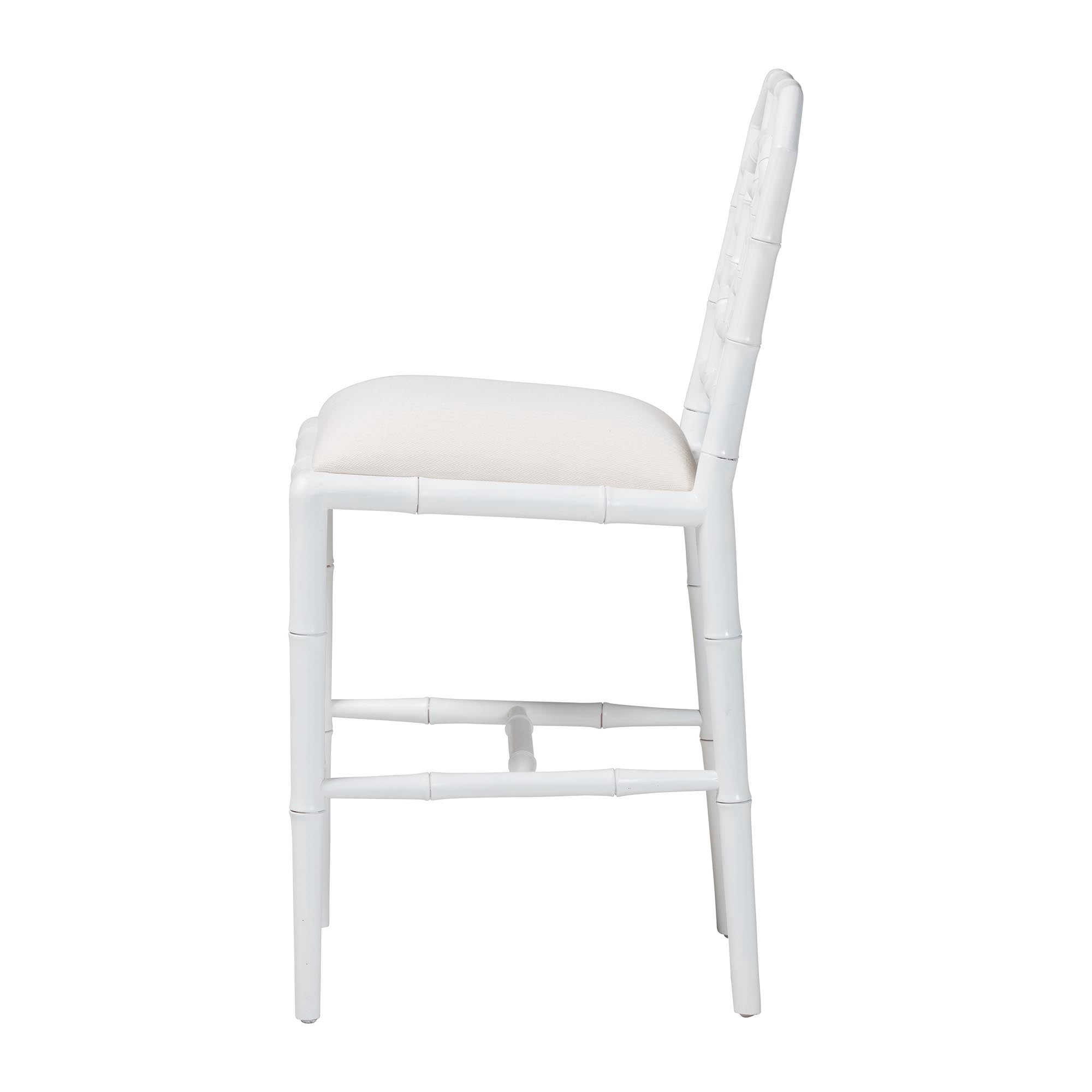 bali & pari Boone Boho Counter Stool, Counter Height 25.6", White