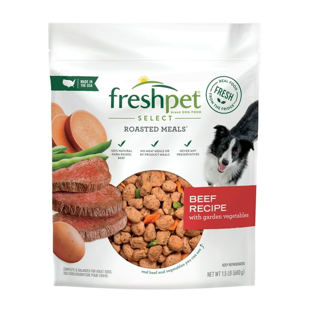 Freshpet Healthy & Natural Dog Food, Fresh Beef Recipe, 1.5lb Walmart