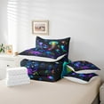 thumbnail image 5 of Erosebridal 3D Jellyfish Bed In A Bag Women Teal Purple Jellyfish Fitted Sheet 7 Pcs Tropical Nautical Coastal Comforter Set Ocean Sea Animal Flat Sheet,Twin Size Bedding Set, 5 of 5