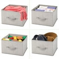 thumbnail image 3 of mDesign Foldable Fabric Bin for Cube Organizer - 4 Pack, 3 of 8