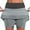 🔥 Gray, variant on USSUMA Womens Solid Mid‑Waist Skort Athletic Skirt‑Shorts Quick‑Dry Stretch Fabric Inner Brief Side Pockets Breathable Casual Sports Bottoming Skort for Tennis Running Gym