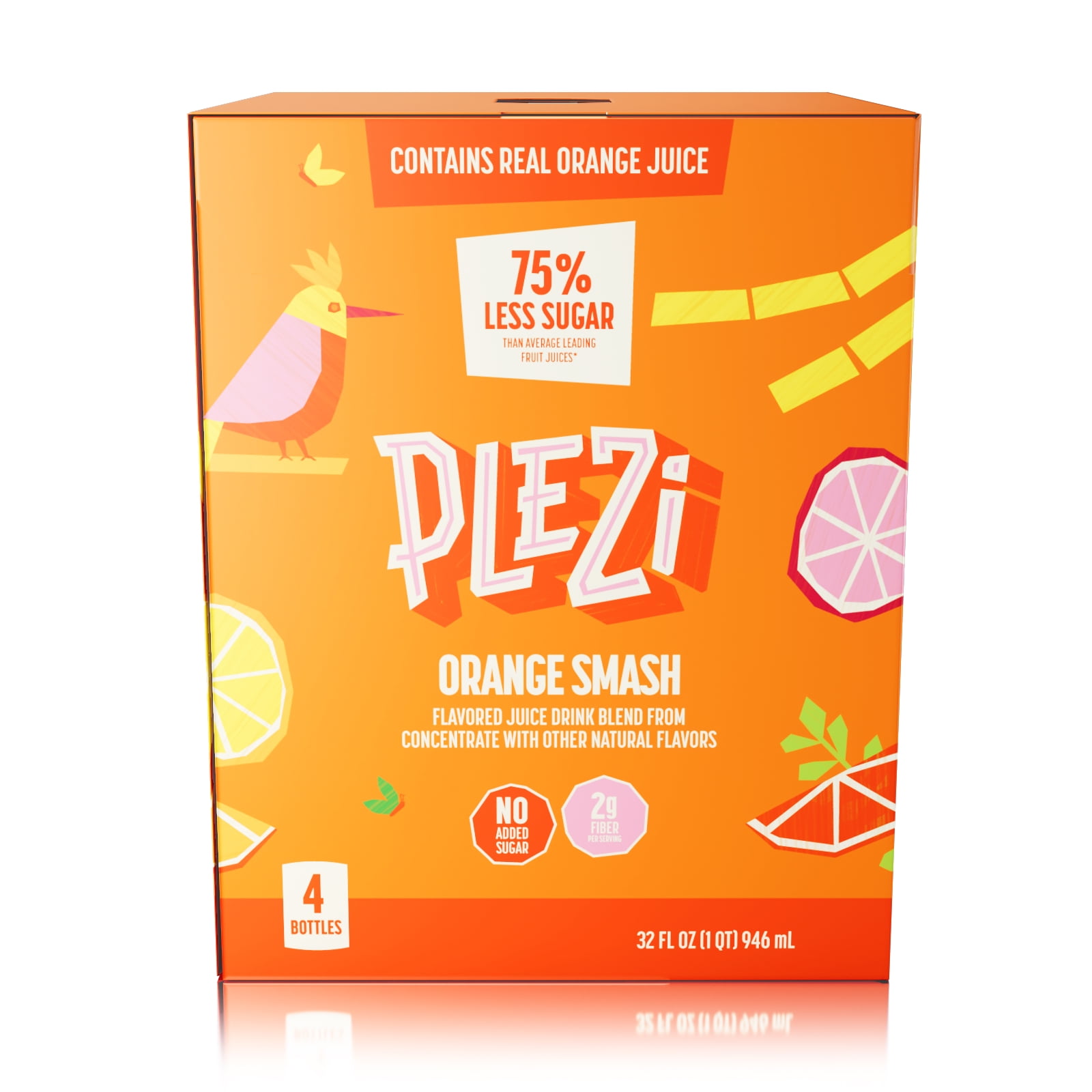 Plezi Juice Drink Orange Smash 4pk
