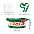 thumbnail image 3 of Christmas Basket for Gifts Empty to Fill - Cotton Rope Storage Basket with Handle, 11" × 5" Embroidered Peace Storage Bin, for Gifts Wrapping & Holiday Xmas Home Decor, 3 of 7