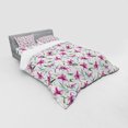 thumbnail image 3 of Ambesonne Nature Bedding Set 3 Pcs, Vivid Wild Lily Flora, Twin, Purple Green, 3 of 3