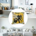 thumbnail image 5 of nygtbtfer Throw Pillow Cover - '' Bee Floral Wreath Design, Farmhouse Decorative Cushion Case for Couch, Sofa, Home, Outdoor White, 5 of 7