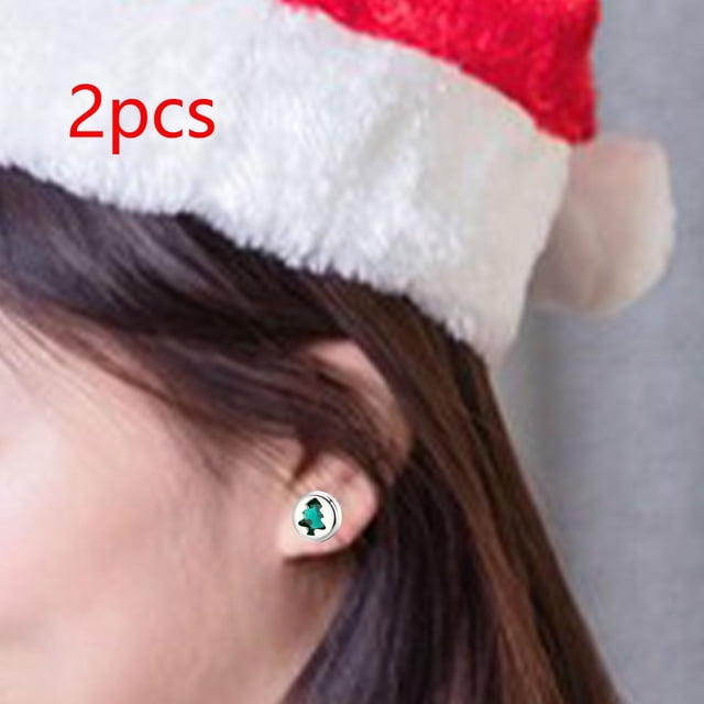 Pendientes navideños Salvador Arbol De Navidad dorado