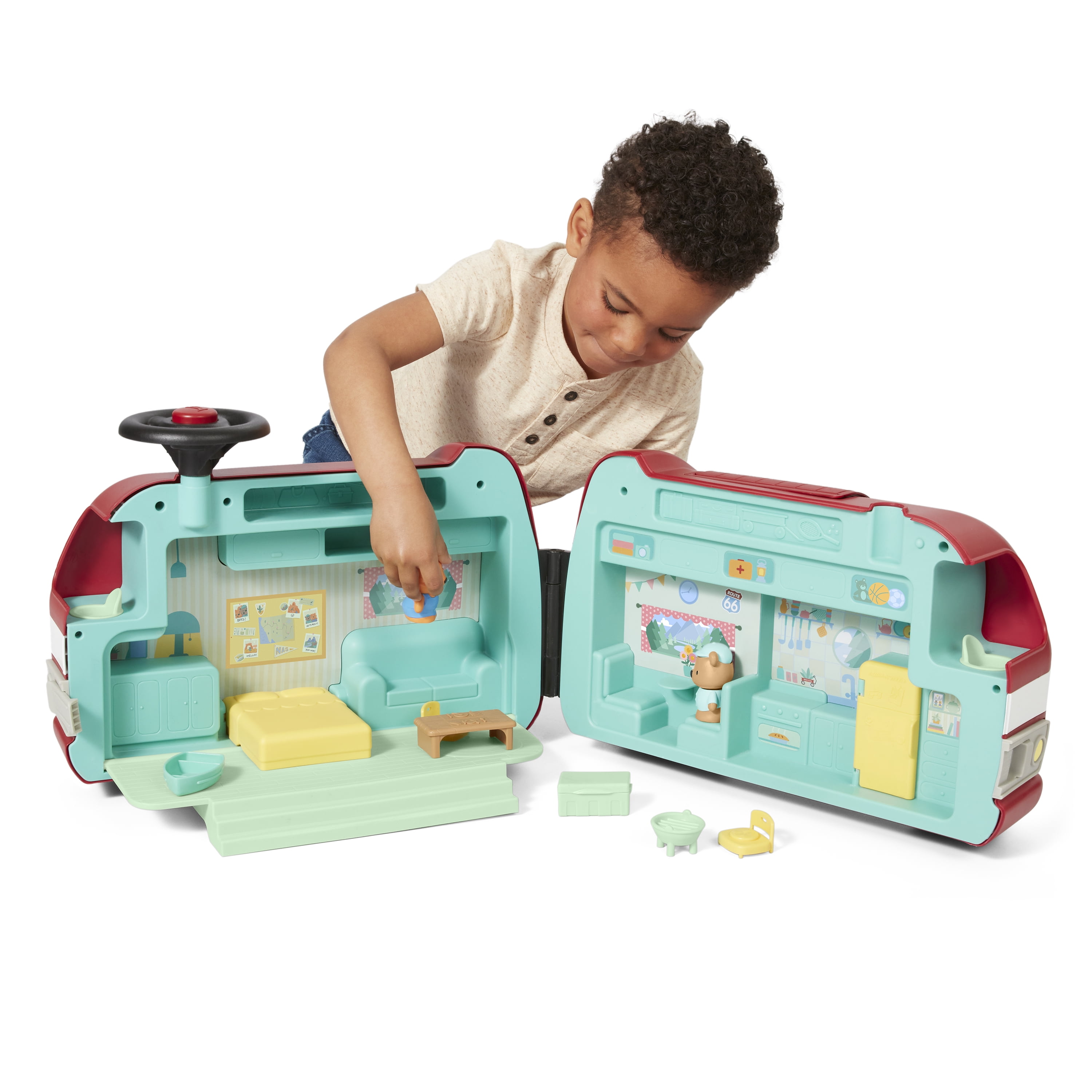 Radio Flyer Ride & Play Camper Playset, Ride-on for Kids, Red, Quantity 1