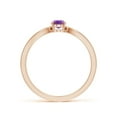 thumbnail image 2 of ANGARA Natural Prong-Set Solitaire Amethyst Split Shank Ring in 14K Rose Gold for Women (Size-6x4mm) | February Birthstone, Birthday, Anniversary, Jewelry Gift for Women | Natural Amethyst Ring, 2 of 9