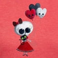 thumbnail image 3 of CafePress - Cute Skeleton Girl With Spooky Balloons T Shirt - Womens Tri-blend T-Shirt, 3 of 4