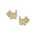 thumbnail image 2 of Bling Jewelry Womens Tiny Mini BFF Pet Dog Breed Maltese Yorkie Stud Earrings 10K Gold Screw Back, 2 of 4