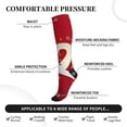 thumbnail image 3 of Lsque Happy New 2025 Year Pattern Sport Compression Socks for Men & Women 15-20 mmHg Knee High Nurse Pregnant Running Medical and Travel Athletic, 3 of 6