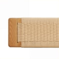 thumbnail image 5 of Rustic Solid Oak Wood Bench with Woven Cane Seat for Dining, Bedroom, Bathroom | Oak | Cane, 5 of 8