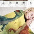 thumbnail image 3 of Fenyluxe Dinosaur Blanket Printed Throw Blanket for Kids Child Adults Soft Warm Flannel Blanket for Bed and Couch Bedroom Decor 40x50in, 3 of 6