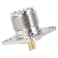 thumbnail image 2 of UHF SO-239 Female Jack Square Shape Solder Cup Coax Connector for Ham Radio X5 I013983, 2 of 5
