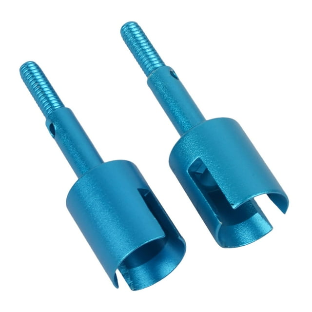 Eje de rueda de aleación de aluminio, juego de copas para eje de rueda para carreras de drifting en carretera a escala 1/10 Azul
