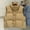 Khaki, variant on Corduroy Vests for Women Button Down Cropped Sleeveless Puffer Jackets Bubble Puffy Stand Collar Padded Coat with Pocket Pink L