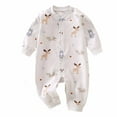 thumbnail image 5 of Yievot Fall Winter Newborn Boy Clothes Long Sleeve Animals Cartoons Print Bodysuit Soft Boy Girls Jumpsuit Rompers Clothes 0-2 Years Baby Shower Gifts on Clearance, 5 of 5
