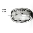 thumbnail image 3 of Metal Masters Mens Tungsten Carbide Ring Hammered Meteorite Wedding Band 8mm Silvertone Black, 3 of 6