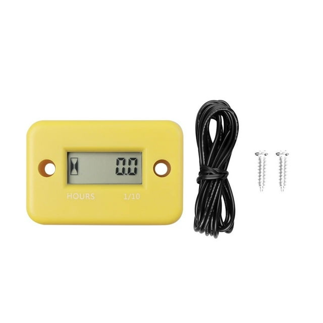 Waterproof Motorcycle Timer Panel Hour Meter Machine Hours ATV LCD Digital Hour Counter Lawn mower Motorcycle Generator Bike VE8