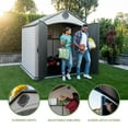 thumbnail image 4 of Lifetime Polyethylene Storage Shed 8' x 7.5' x 8',  Tan & Brown (60396), 4 of 14