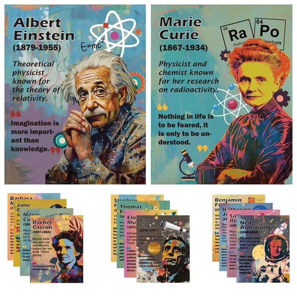 Set de Decoración para Aula de Ciencias MagictoDoor, 15 Pósteres 28x36 cm