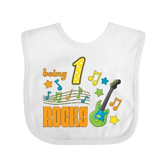 Inktastic Being One Rocks First Birthday Boys or Girls Baby Bib