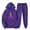 Purple, variant on Track Suits for Women Set Women’s Hoodie Long Sleeved Pullover Sweatpant Outfits Pocket Drawstring Print Tracksuit Stretch Waist Trendy Jogger Sets Plus Size Party Fall Suit