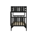 thumbnail image 4 of Max & Lily Bunk Bed, Scandinavian Solid Wood Twin over Twin Bunk Beds for Kids, Black, 4 of 11
