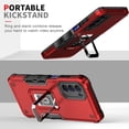 thumbnail image 6 of TJS Phone Case for Motorola Moto G Stylus 5G (2022), [Military Grade] Heavy Duty Protective Cover, Magnetic Support Ring Kickstand Case (Red), 6 of 7