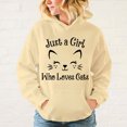 thumbnail image 3 of Sudadera con capucha divertida con estampado de Just A Girl Who Loves Cats, sudadera de moda Harajuku, sudadera informal para hombre y mujer, 3 of 5