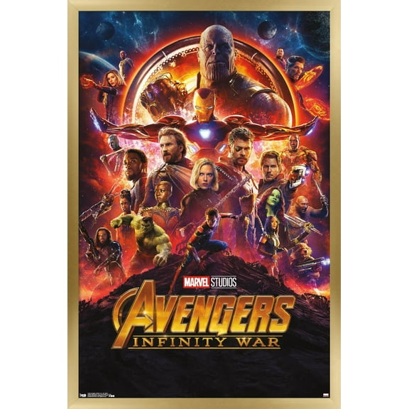 Marvel Cinematic Universe - Avengers - Infinity War - One Sheet Wall Poster, 14.725" x 22.375", Framed
