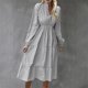 thumbnail image 2 of Gibobby Vestidos de sueter Vestidos casuales a para mujer, vestido largo Vintage para mujer con mangas, vestido de vacaciones de ocio, vestido de columpio a(Gris,CH), 2 of 5