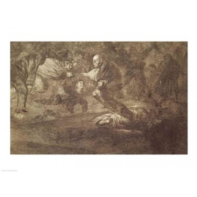 Posterazzi BALXKH153635LARGE Funereal Riddle Poster Print by Francisco De Goya - 36 x 24 in. - Large
