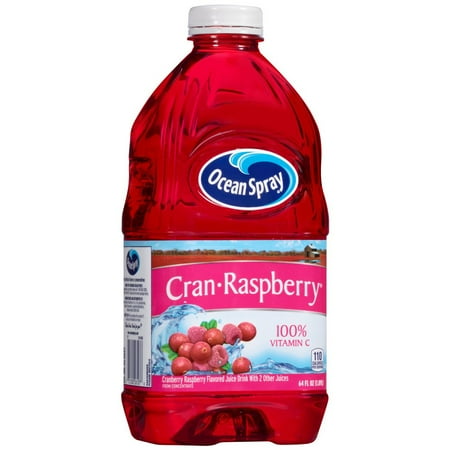 *one bent*best by 10/30/2025*8 PACKS : Ocean Spray Cran-Raspberry Juice Drink, 64 fl oz