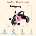 thumbnail image 3 of Tricycle pour Tout-Petits Babyjoy avec Siège Ajustable et Panier de Rangement Vélo à 3 Roues, 3 of 10