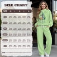 thumbnail image 7 of Xixirimido Skull Shamrock Green Print Lounge Sets for Women Sweatsuits for Fall Winter 2 Piece Outfits Long Sleeve Sweatshirt Wide Leg Sweatpants Tracksuit Matching Set for St. Patrick's Day, Medium, 7 of 7