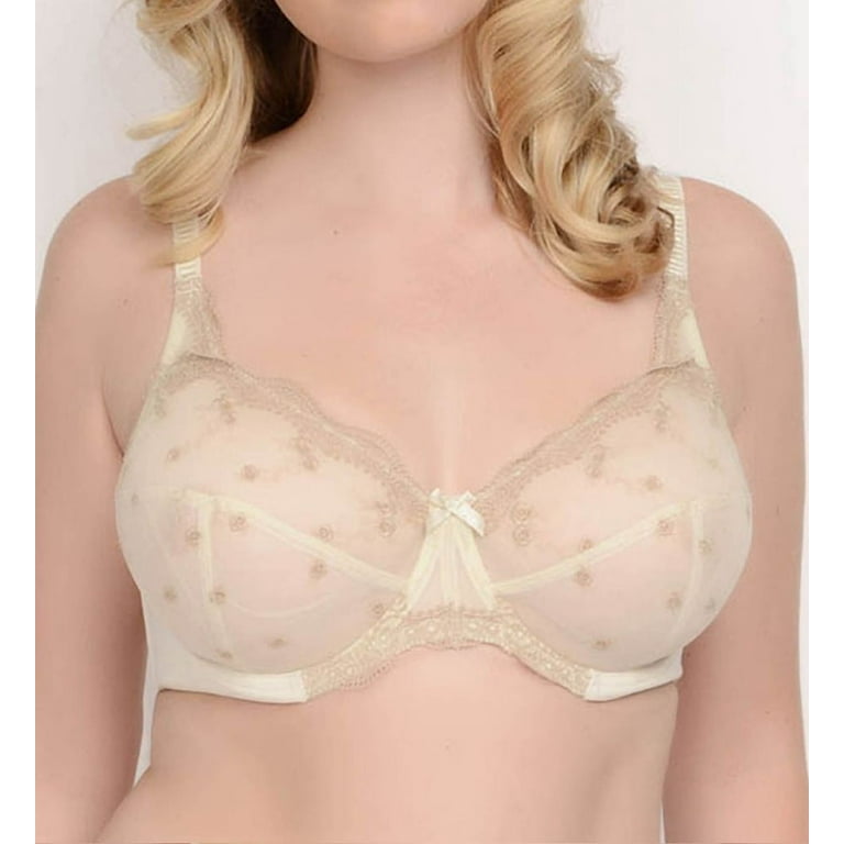 Women's QT 55823 Emily Sheer Lace Bra (Oyster 34G) 