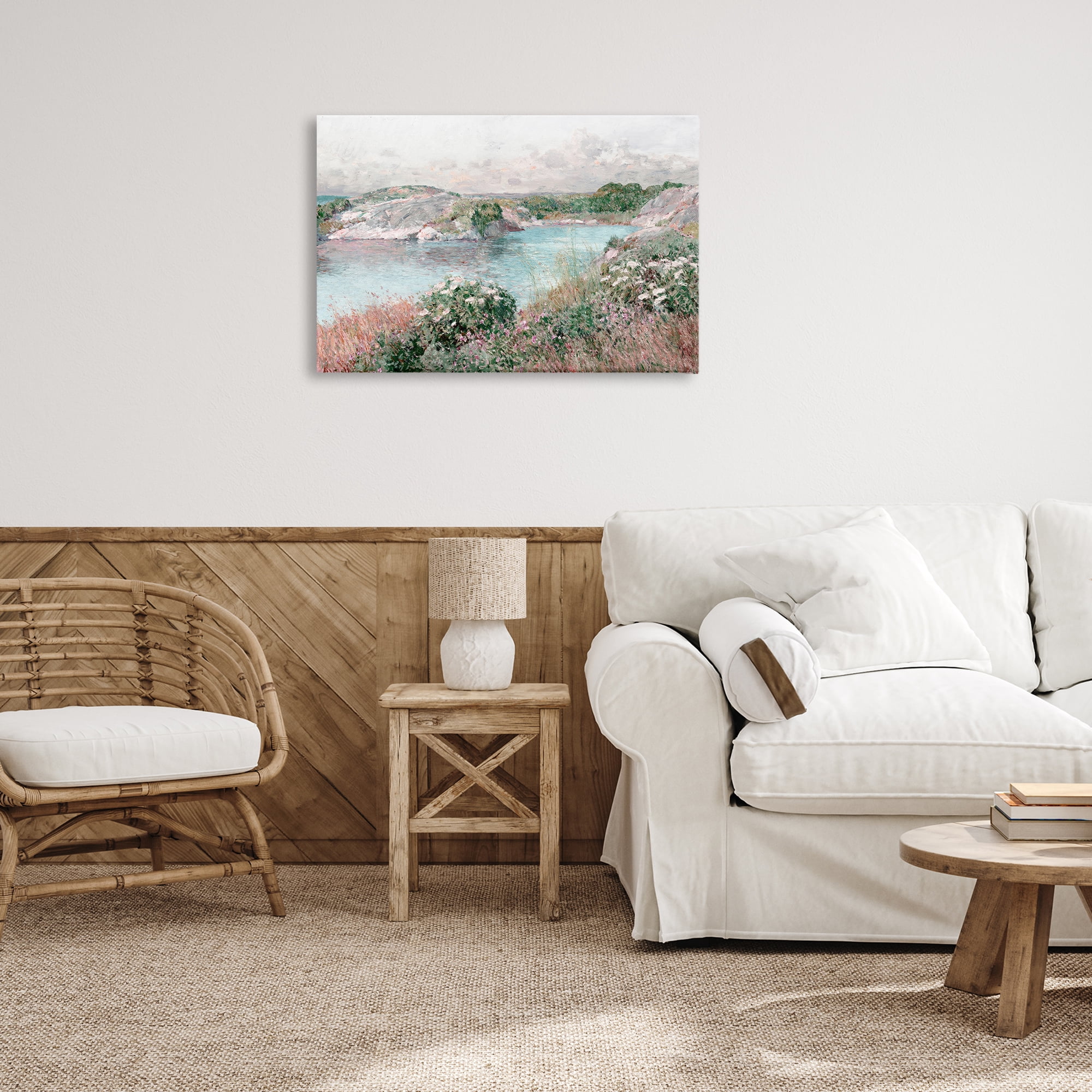 Stupell Industries Classic Riverbank Landscape Landscape & Nature Painting Wrapped Canvas Art Print Wall Art, 30 x 20