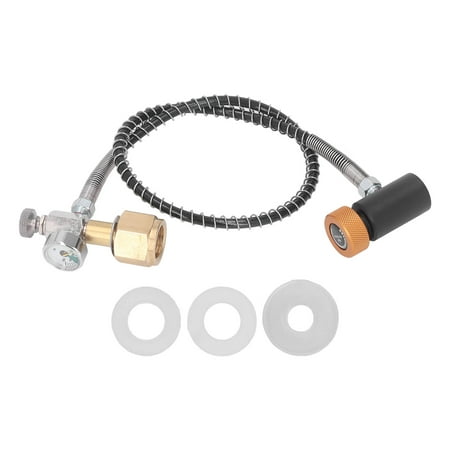 

Flash Sale Soda Remote Hose CO2 Tank Cylinder Refilling Adapter with 24 Inches High Pressure Hose for Soda Can Connector CGA320 To TR21 4