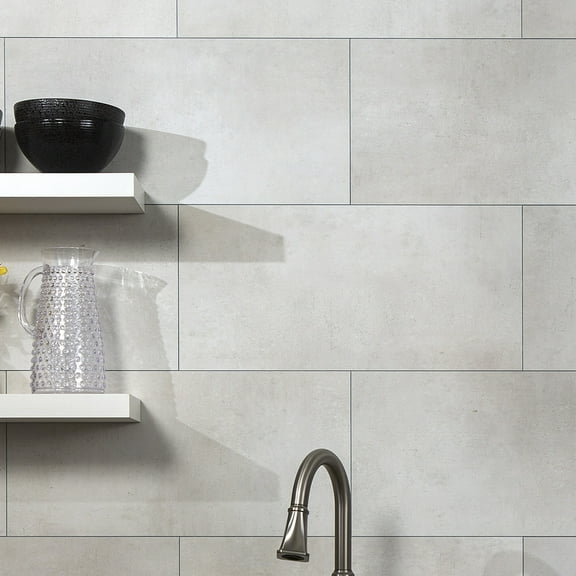 Palisade 11in x 4.5in Vinyl Wall Tile Sample in Wintry Mix