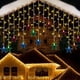 thumbnail image 5 of Cortina de luces navideñas con forma de estrella, decoración para fiestas en casa, 16 estrellas, 80 mini luces LED de 11,5 pies, cadena de luces para decoración navideña., 5 of 7