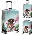 thumbnail image 2 of Happy Mother's Day Best German Shorthaired Pointer Mom Ever Travel Luggage Cover GSP Lover Dog Gift Suitcase Dust Protective Decor - 03002, 2 of 5