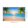 thumbnail image 2 of Tropical Design Beach Banner Summer Ocean Scene Vacation Party Backdrop for Beach Party Holiday Event Decoration, 2 of 6