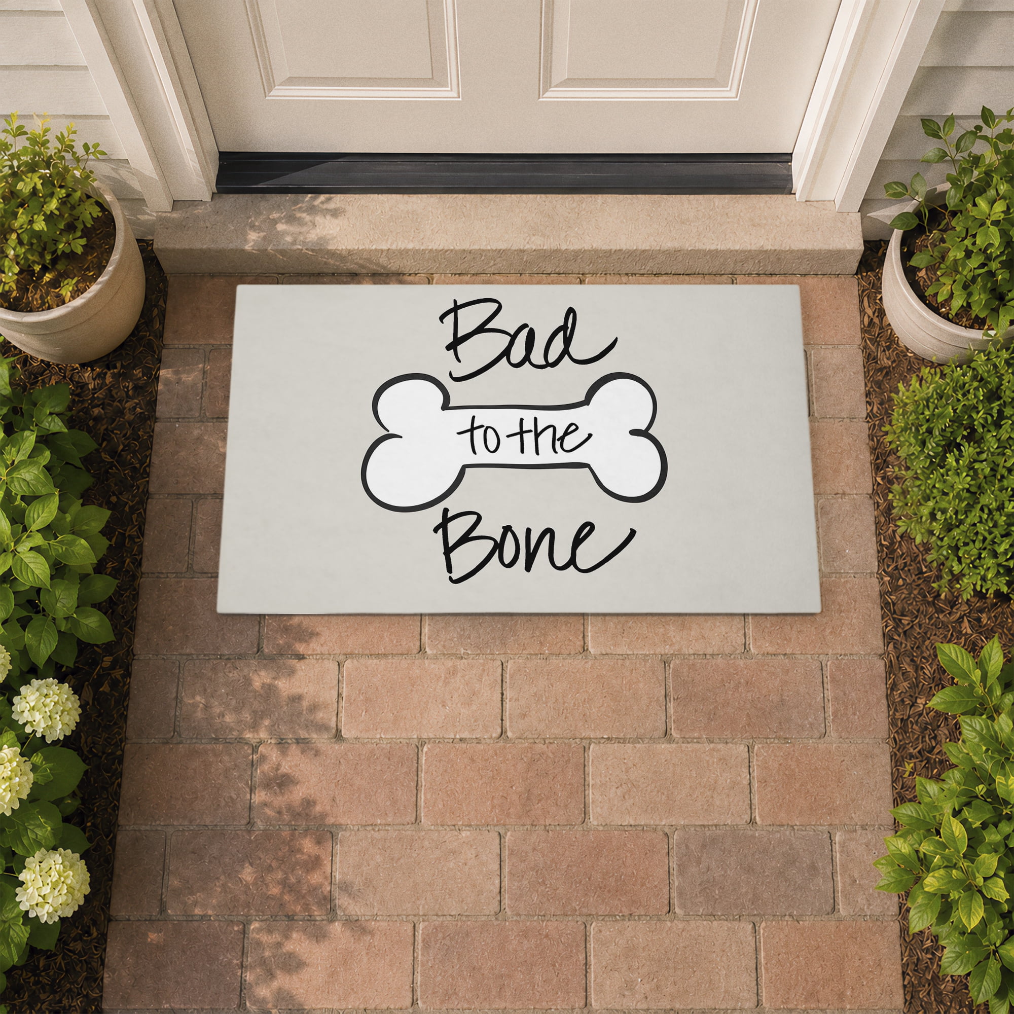 Stupell Industries Bad To The Bone Printed Outdoor Door Floor Mat, design by SunDance Group LLC